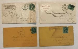 Group of 4 3 cent banknote covers [y3906]