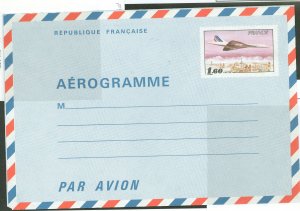 France  1977 Aerogramme- Concorde