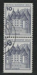 Germany Berlin Scott # 9N391, used, pair, from booklet pane