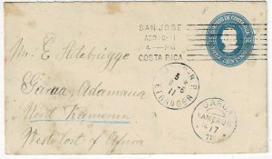 Costa Rica 1911 San Jose cancel on cover to GERMAN CAMEROUN