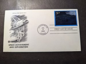 2000 USA First Day Cover FDC Anaheim CA Space Achievement Hologram Stamp