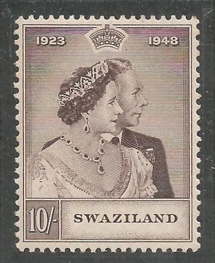 SWAZILAND 49 MINT HINGED 1948 SILVER WEDDING ISSUE