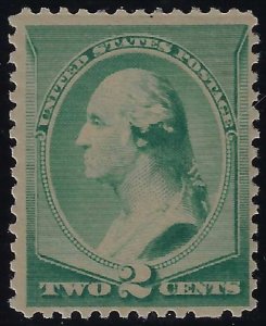 Scott #213 - F/VF-OG-NH - Rich Color, Attractive Stamp - SCV $120.00