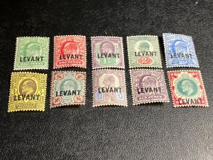 Great Britain Offices in Turkey Scott 15-24 Mint