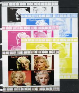 Chad 2013 Marilyn Monroe #2 sheetlet containing 4 vals - ...