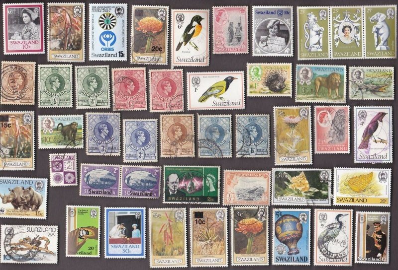 125 All Different SWAZILAND Stamps