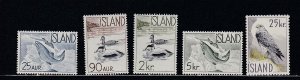 Iceland  # 319-323, Birds & Fish, Mint NH, 1/2 Cat.