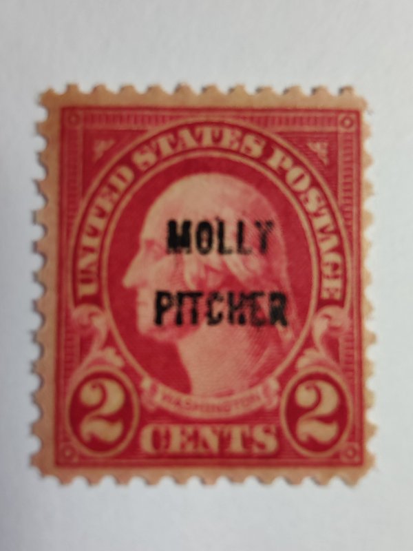 SCOTT #646 MOLLY PITCHER OVERPRINT MINT NEVER HINGED BEAUTY