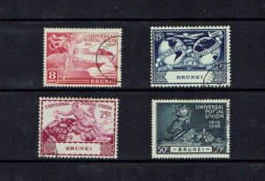 Brunei: 1949, 75th Anniversary of the UPU, Fine Used set