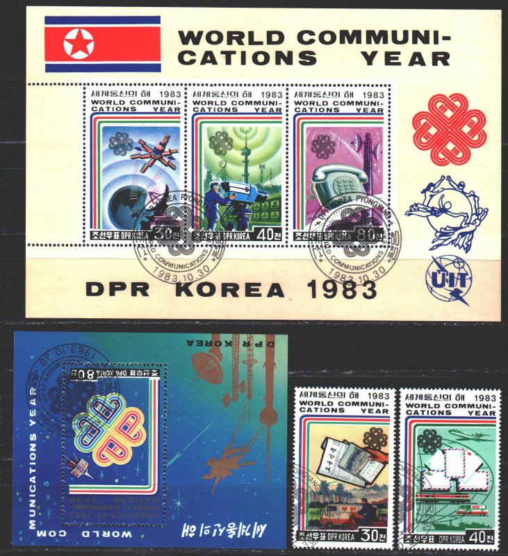 North Korea. 1983. 2400-01, bl152,153. International Year of Telecommunicatio...