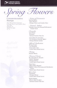 USPS FDC Ceremony Program #3900-03 Spring Flowers Garden Show Blk/4 2005