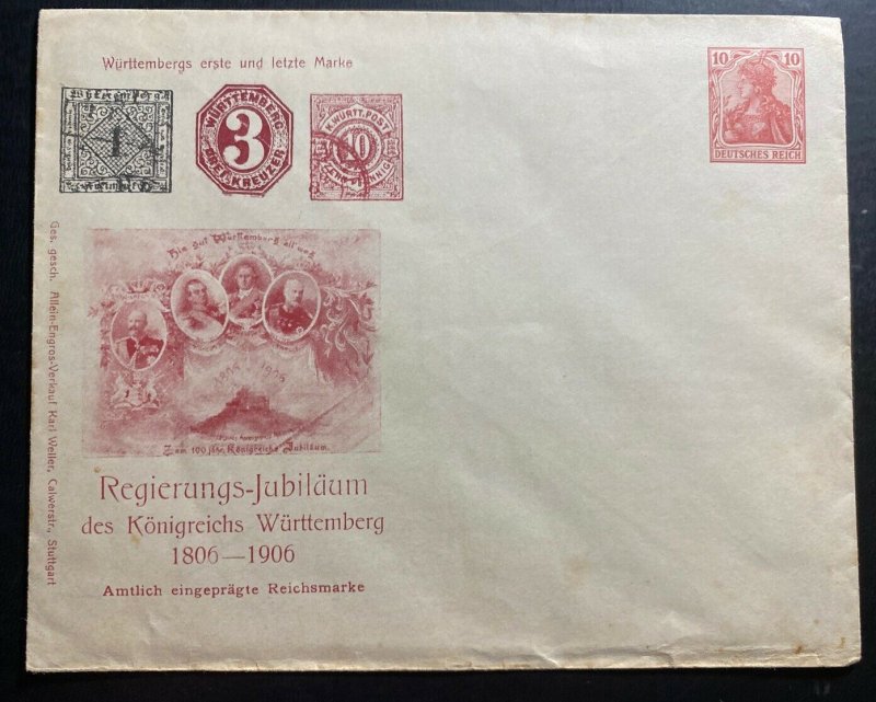 Mint Germany Postal Stationery Government Jubilee Red 1806-1906