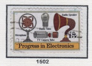 SC# 1502 - (6c) - Electronics Progress, Microphone, Speaker, Tube, used single