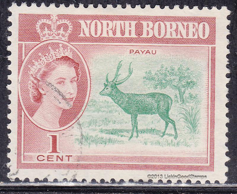 North Borneo 280 USED 1961 Malayan Sambar, Payau