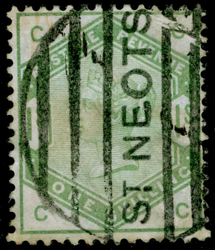 SG196, 1s dull green, USED. Cat £325. CC