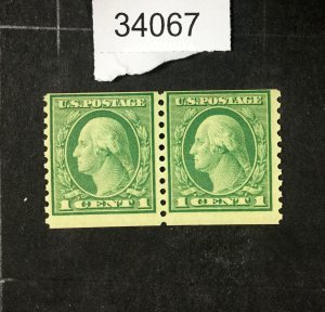 MOMEN: US STAMPS #490 MINT OG NH PAIR LOT #34067