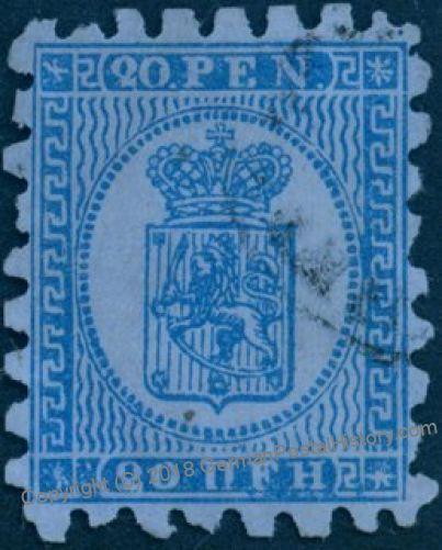 Finland Sc9 Serpentine Roulette 20 Pen Used Blue Cancel Pinhole 82835