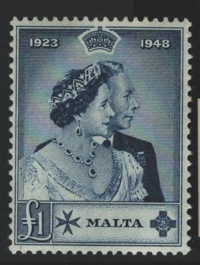 Malta Sc#224 MNH - tan gum, 1 tiny tone spot