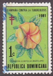 Dominican Republic RA90 Turnera Ulmifolia 1981