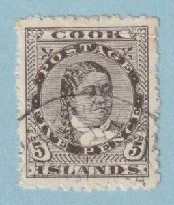 COOK ISLANDS 13  USED - LIGHT CREASE - EXTRA FINE! - CKQ