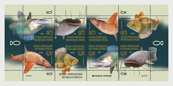 Stamps of Bosnia and Herzegovina - Republika Srpska 2019.- Fauna. Fish. Small sh