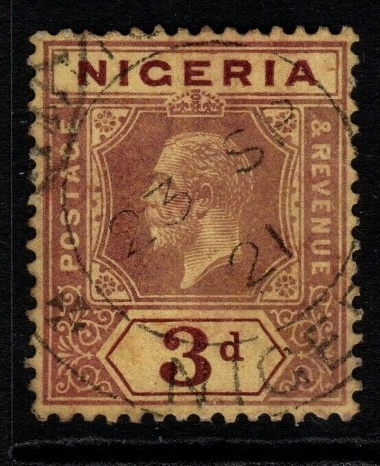 NIGERIA SG5c 1920 3d PURPLE/ORANGE-BUFF FINE USED