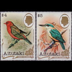 AITUTAKI 1981 - Scott# 246C-D Birds $4-5 NH