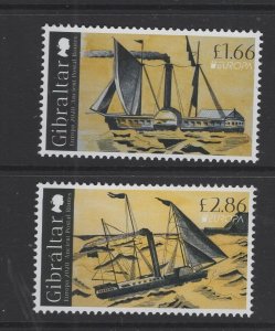 Gibraltar #1755-56  (2020 Europa Ships set) VFMNH CV $11.50