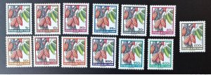 2000 Ivory Coast Mi. 1241 - 1253 Cocoa Tree Definitive Common-