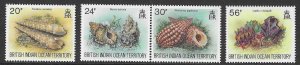 BRITISH INDIAN OCEAN TERR SG176/9 1996 SEA SHELLS  MNH