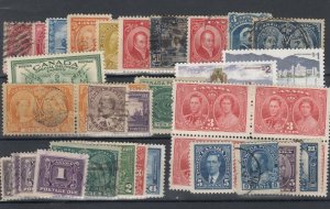 Canada Early/Mid Period Collection of 33 Values Mint/Fine Used Cat > £300 JK3610