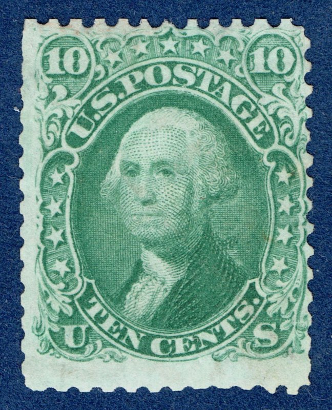 [0947] 1861 Scott#68 used 10¢ green (Reperforated)