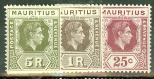 ID: Mauritius 211-222 mint CV $79.05; scan shows only a few