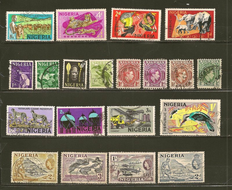 Nigeria Collection of 20 Different Stamps Used