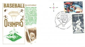 #2619 Olympic Baseball Combo LRC FDC