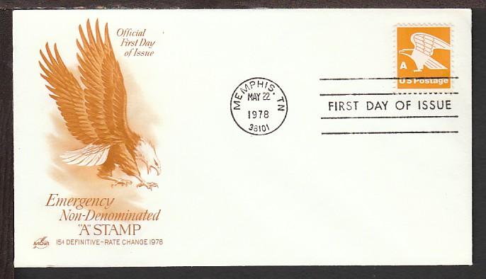 U.S. 1735 A Eagle Artcraft Orange U/A FDC   