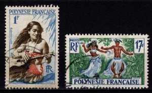 French Polynesia 1958-60 various designs, 1f & 17f [Used]
