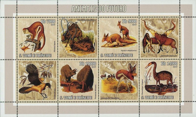 Animals Of The Future Stamp Alesimia Lapsus Aquator Adepsicautus S/S MNH #2774