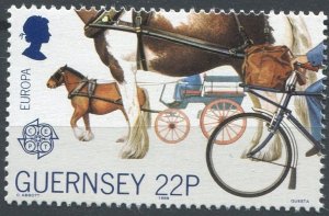 Guernsey  Sc#383 MNH, 22p multi, Europa (C.E.P.T.) 1988 - Transport and Commu...