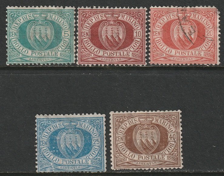 San Marino Sc 6,9,11,14,18 partial set mixed