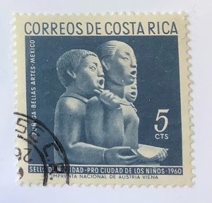 Costa Rica 1960 Scott RA10 used - 5c, Christmas, Singing Children by F. Zuniga