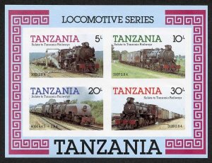 Tanzania SGMS434 1985 Railway Steam Locomotives M/Sheet IMPERF U/M