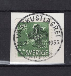 INTERNATIONAL SCOUT MOVEMENT 1955 VÄSTKUST MEETING SWEDEN SPECIAL CANCEL 55