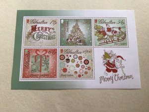Gibraltar mint never hinged 2013 Christmas stamps sheet A14446