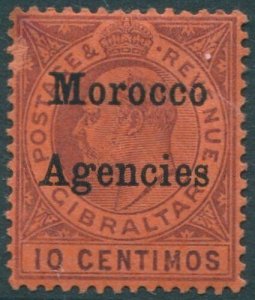 Morocco Agencies 1903 SG18 10c dull purple/red KEVII MH (amd)
