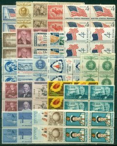 25 DIFFERENT SPECIFIC 4-CENT BLOCKS OF 4, MINT, OG, NH, GREAT PRICE! (14)