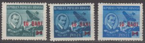 Romania Scott #842-844 1952 MH