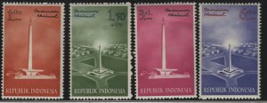 INDONESIA, B142-B145  MINT HINGED    NATIONAL MONUMENT SET 1962