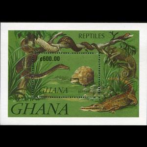 GHANA 1992 - Scott# 1422 S/S Reptiles NH