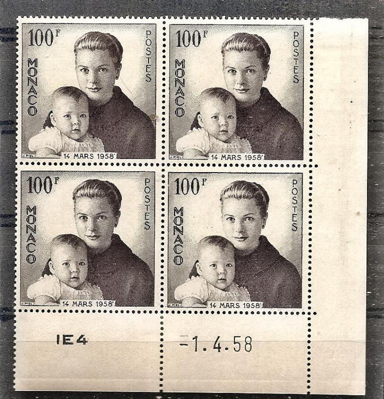 Monaco  409 MNH 1958 Birth of Prince Albert P# Block